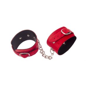 Algema Bracelete Pelúcia Vermelho DOMINATRIXXX - Sex shop