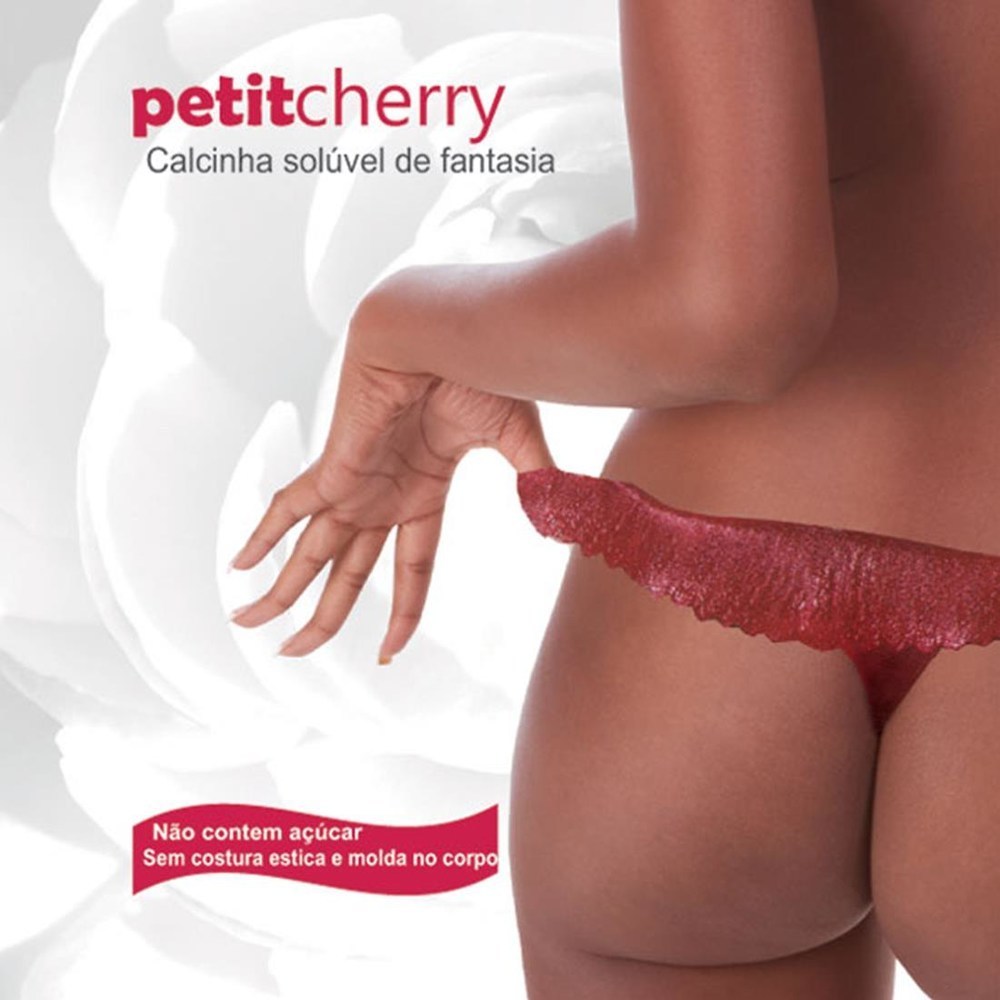 Kit 05 Calcinha Comestível Solúvel Flow Pak PetitCherry - Sexshop