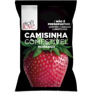 Camisinha Comestível Aromática Morango Soft Love - Sex shop