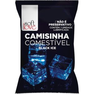 Camisinha Comestível Aromática Black Ice Soft Love - Sex shop