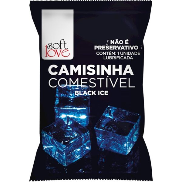 Camisinha Comestível Aromática Black Ice Soft Love - Sex shop