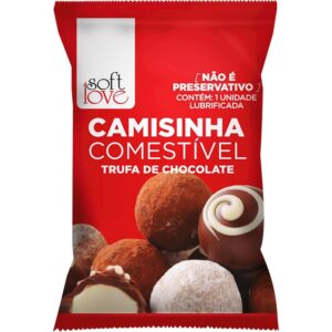 Camisinha Comestível Aromática Trufa de Chocolate Soft Love - Sex shop