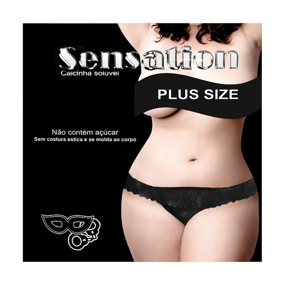 Calcinha Comestível Chocolate Sensation Plus Size PetitCherry - Sexyshop