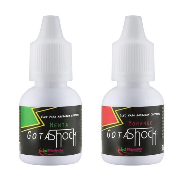 Kit 02 Gotas Shock Morango e Menta 10ml LáPimenta - Sexshop