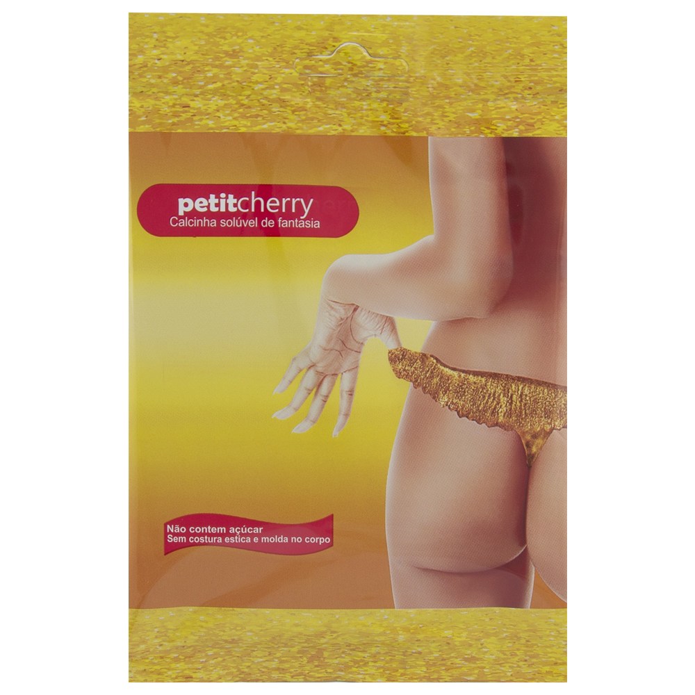 Kit 03 Unidades Calcinha Ouro Metalic Soluvel Flow Pack PetitCherry - Sex shop