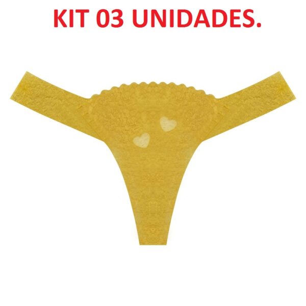 Kit 03 Unidades Calcinha Ouro Metalic Soluvel Flow Pack PetitCherry - Sex shop