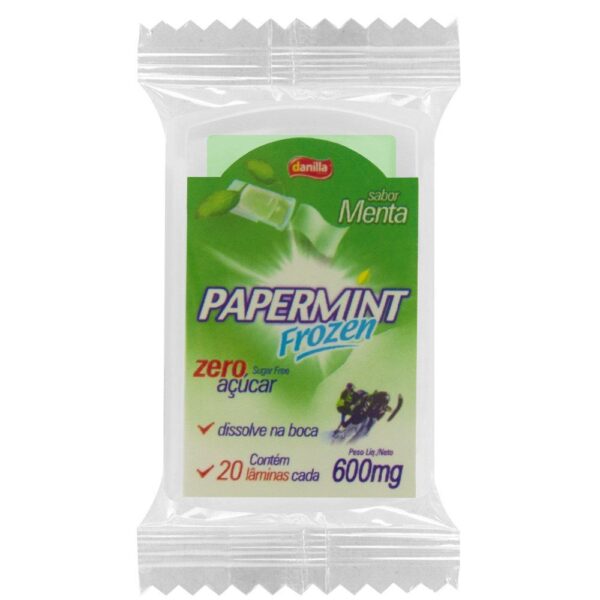 Kit 03 Lâmina Paper Mint Sabor Menta Danilla - Sexo Oral Refrescante