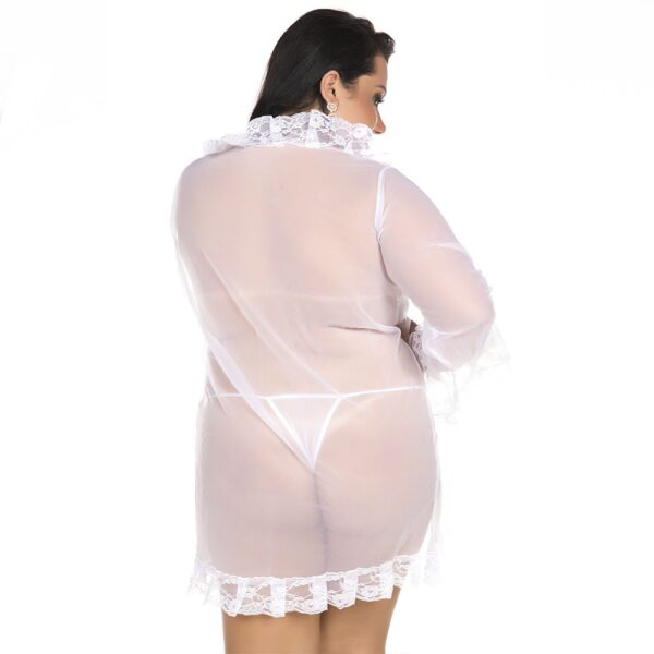 Robe Sensual Plus Size Tentação Pimenta Sexy Branca - Sexshop-40546