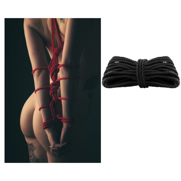 Corda Preto Shibari 50 Tons 05 metros Dominatrixxx - Sexshop