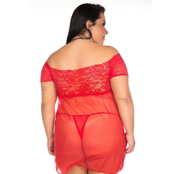 Camisola Gabriela Plus Size Pimenta Sexy Vermelha - Sexshop
