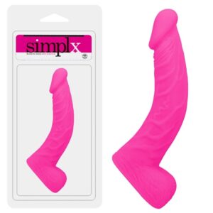 Pênis realístico de 19 cm curvado com escroto - SIMPLX 5 - NANMA - Sexshop
