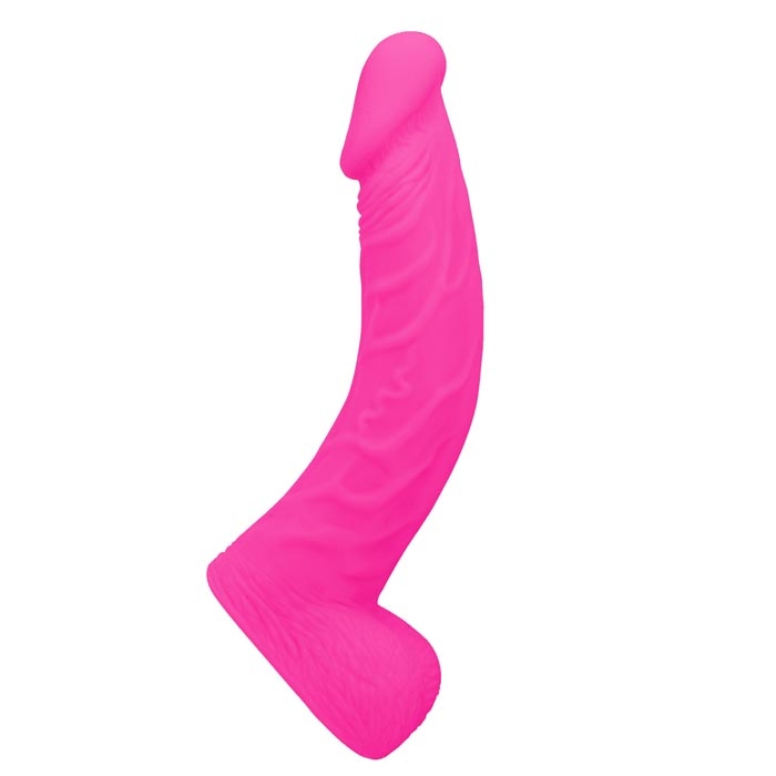 Pênis realístico de 19 cm curvado com escroto - SIMPLX 5 - NANMA - Sexshop
