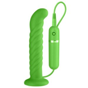 Vibrador ponto G com relevo em ondas, ventosa e 10 velocidades impulse Verde - VAGINA TICKLER - NANMA - Sexshop