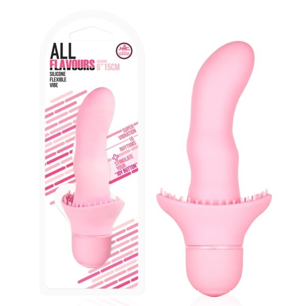 sexshop, Vibrador ponto G com cerdas massageadoras e 10 velocidades - ALL FLAVOURS - NANMA - Sexshop