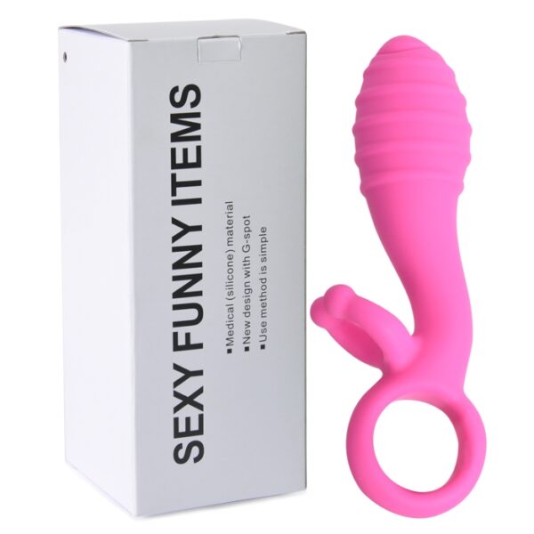 Vibrador 10 velocidades com anéis massageadores - Sexshop-0