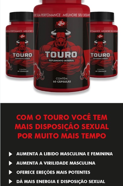 Kit 03 Touros - Suplemento Energético para Homens com 60 capsulas