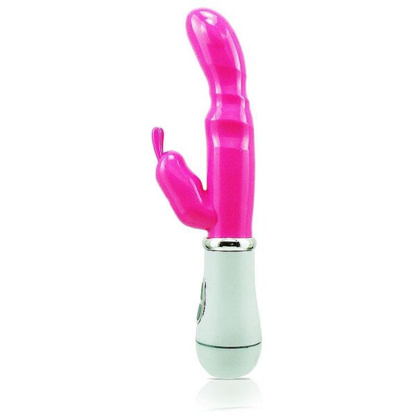 Vibradror Ponto G e Clitoriano 15cm Jelly Duplo Motor - Sexshop