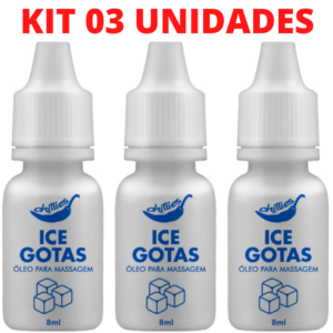 Kit 03 Geladinha Ice Gotas 8ml Chillies - Sexshop