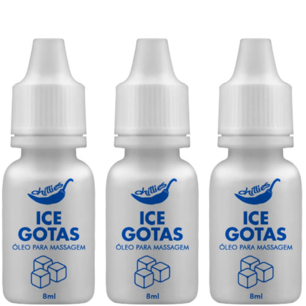 Kit 03 Geladinha Ice Gotas 8ml Chillies - Sexshop