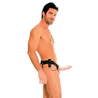 Cinta Peniana com Pênis Oco com Vibração Multivelocidade - PENIS SLEEVE EXTENSION - Sexy shop