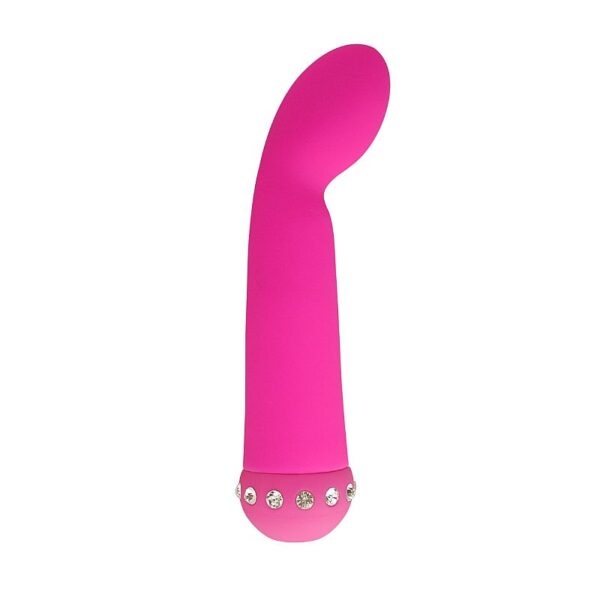 Vibrador Slim Ponto-G Toque Aveludado com Strass - 13 cm - Aphrodisia - Sex shop