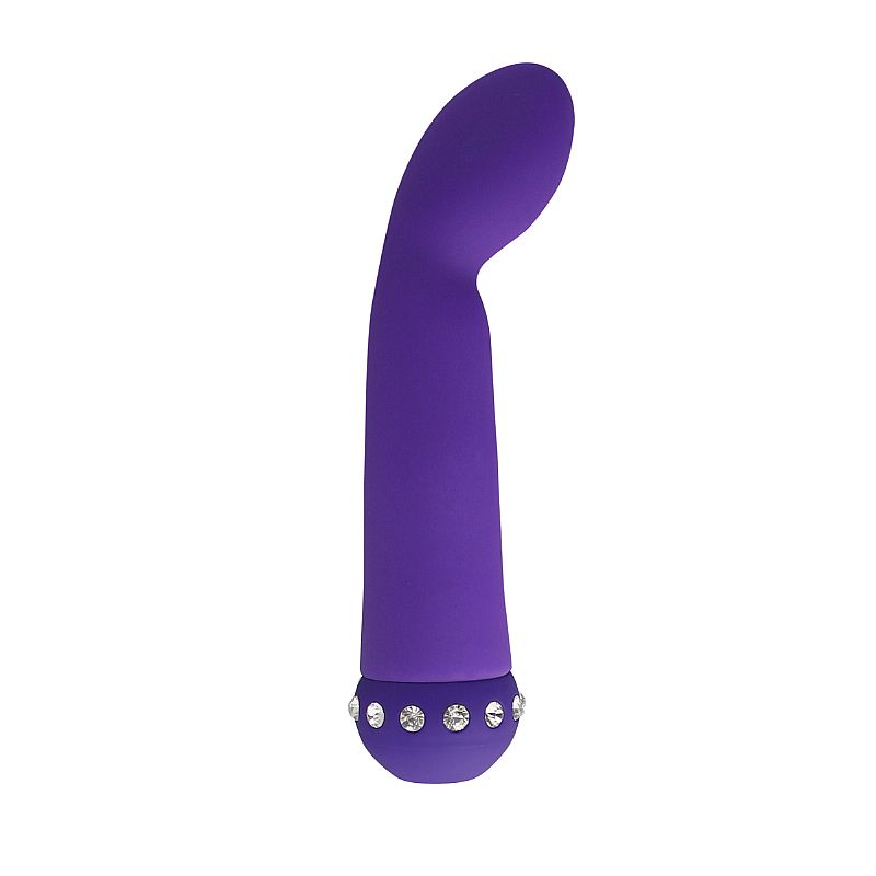 Vibrador Slim Ponto-G Toque Aveludado com Strass - 13 cm - Aphrodisia - Sex shop