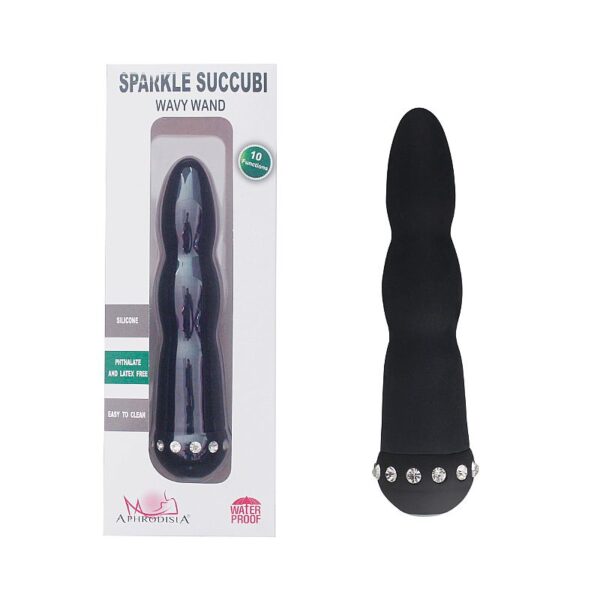 Vibrador Personal Toque Aveludado com Strass - 14 cm Aphrodisia - Sex shop