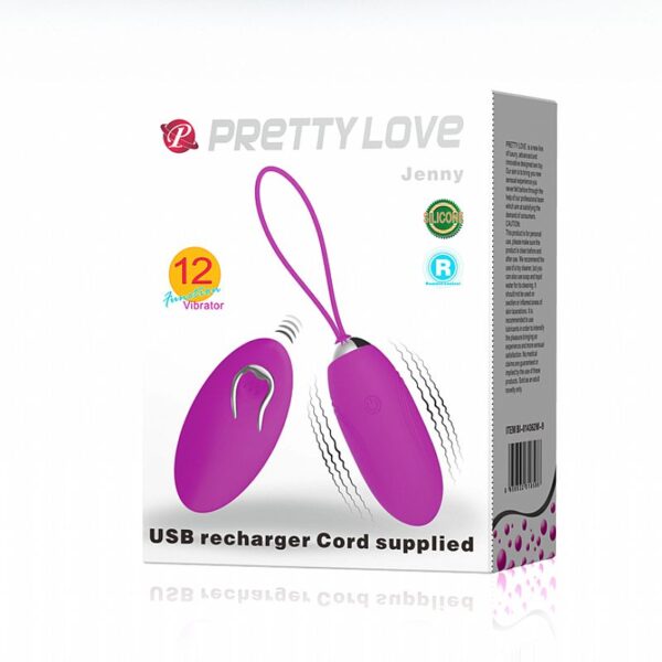 Cápsula Vibratória com Controle Remoto Recarregável USB - Pretty Love Jenny - Sexshop