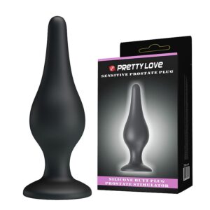 Plug Anal em Silicone Preto - Pretty Love - Sex shop