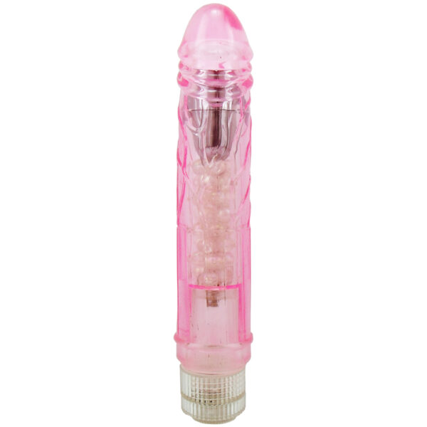 Pênis com Vibrador Garanhão em Jelly Cristalino - Sex shop