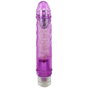 Pênis com Vibrador Garanhão em Jelly Cristalino - Sex shop