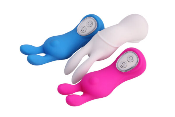 Vibrador Orelhas Coelho Puro Silicone 10 vibrações - Sexshop