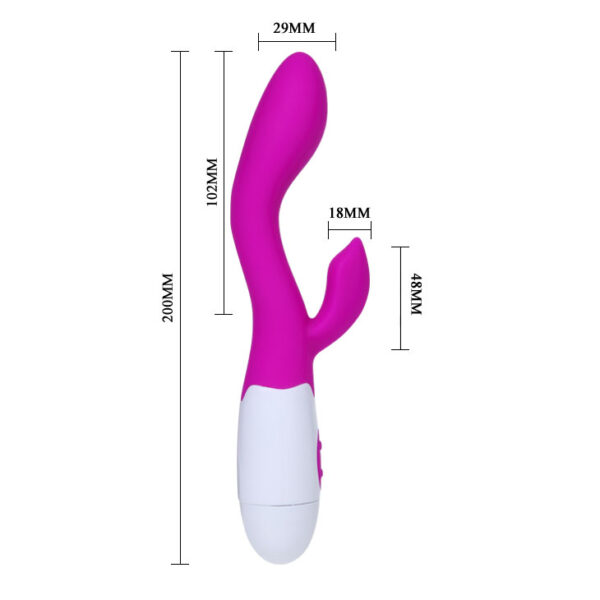 Vibrador Silicone dois motores e 30 Velocidades PRETTYLOVE - Sexshop