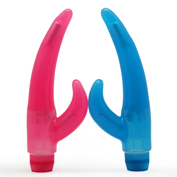 Vibrador Jelly duplo, Vagina e Clítoris - Sexshop