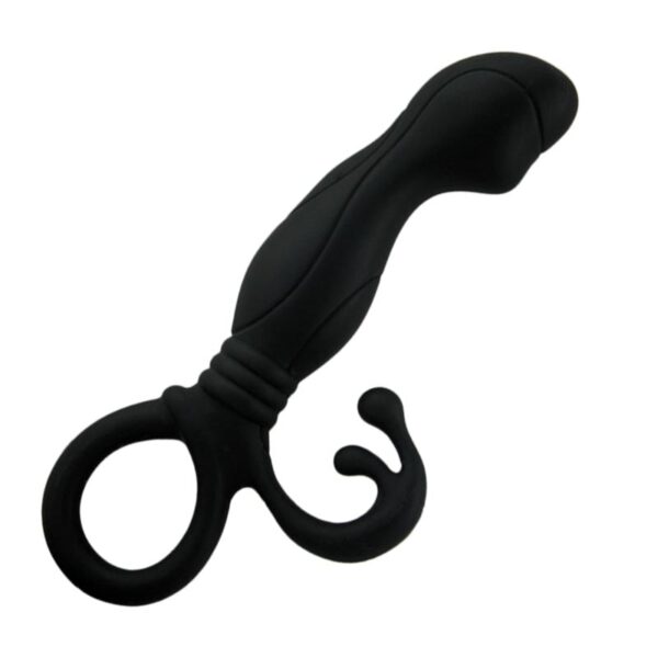 Plug Anal com estimulador e alça de segurança - Sexshop