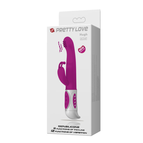 Vibrador Duplo Motor - Pretty Love Hugh - com Movimento no Ponta - Sexshop