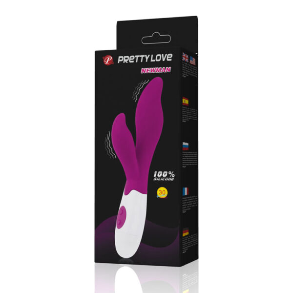 Vibrador Newman Silicone Duplo motores 30 Velocidades - Sex shop