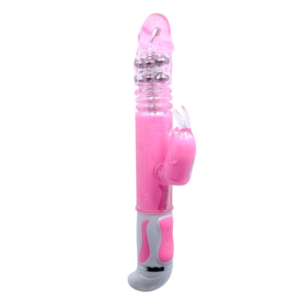 Vibrador VAI E VEM Rotativo com Estimulador Coelho - Sexshop