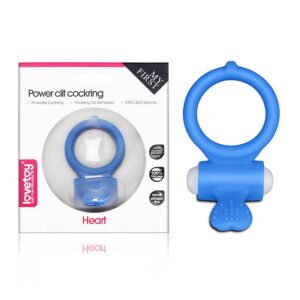 Heart Anel Peniano com Vibrador - Azul - Lovetoy - Sexshop