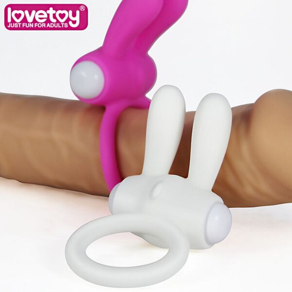Rabbit Anel Peniano com Vibrador - Branco - Lovetoy - Sexshop