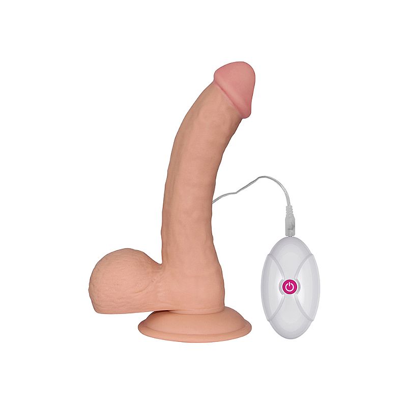 Pênis Realístico 22cm com Ventosa e Escroto e 10 Vibrações Impulse - LOVETOY THE ULTRA SOFT DUDE - Sexshop