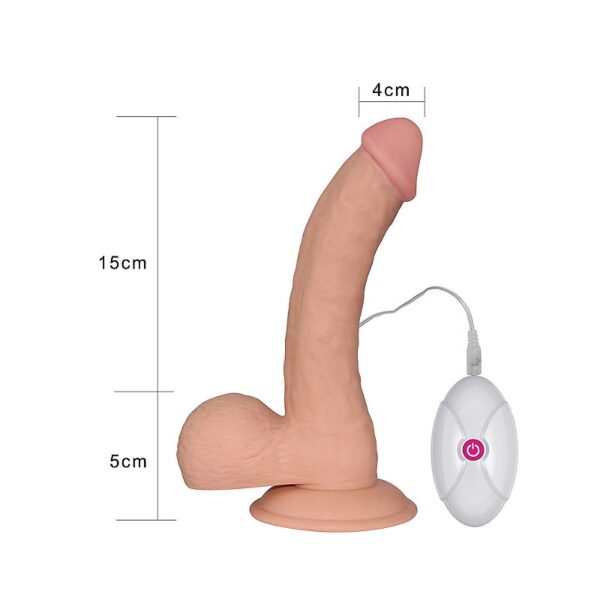 Pênis Realístico 22cm com Ventosa e Escroto e 10 Vibrações Impulse - LOVETOY THE ULTRA SOFT DUDE - Sexshop