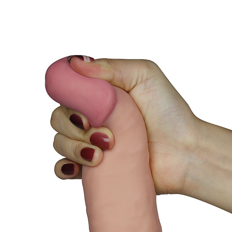 Pênis Realístico 22cm com Ventosa e Escroto e 10 Vibrações Impulse - LOVETOY THE ULTRA SOFT DUDE - Sexshop