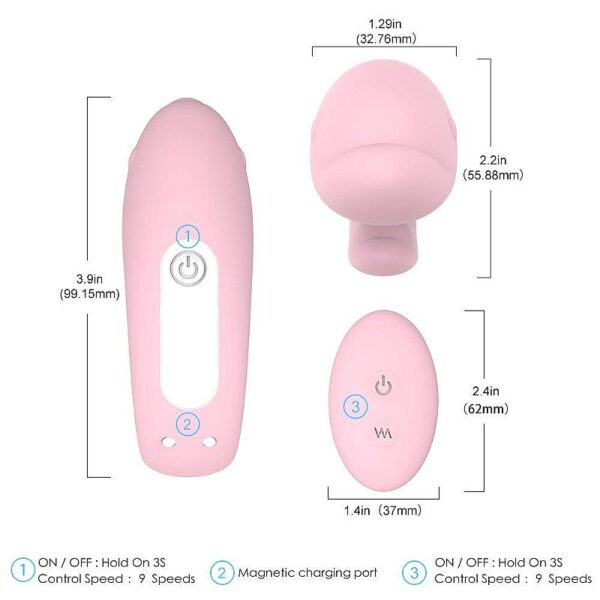 Vibrador de Casal Golfinho Recarregável - Winter-RTC - Sex shop