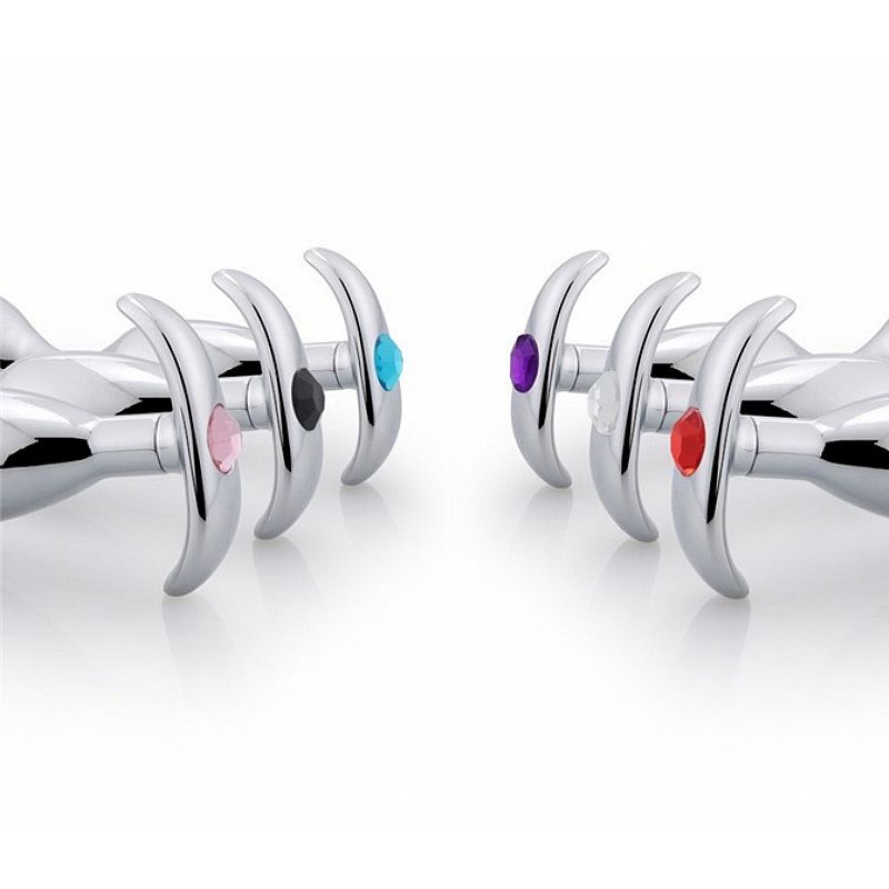 Estimulador de Próstata em Metal e Pedra Luxuosa - Sex shop