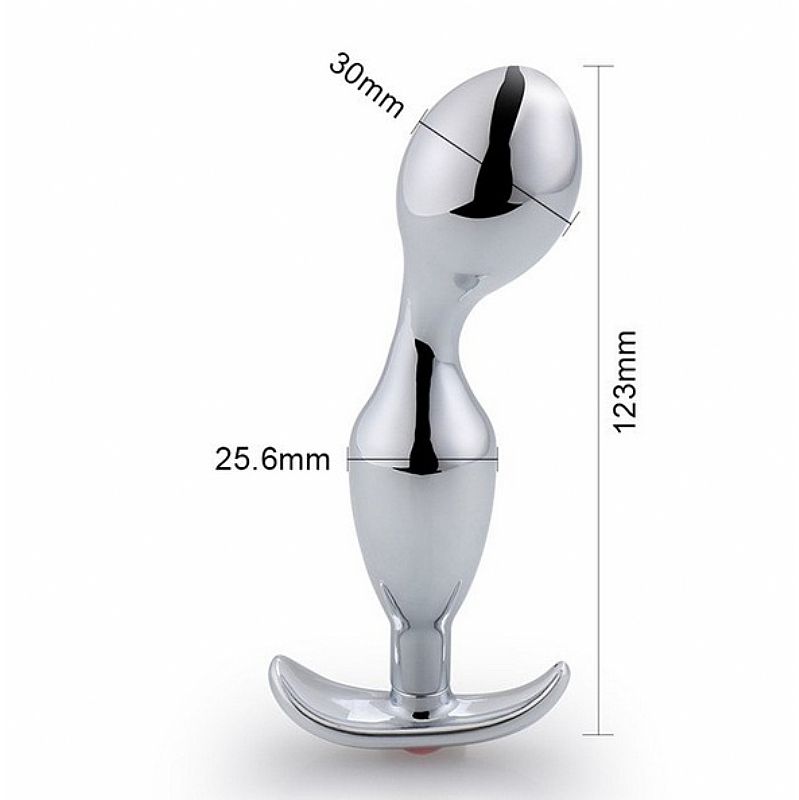 Estimulador de Próstata em Metal e Pedra Luxuosa - Sex shop