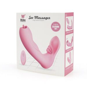 Vibrador para calcinha com penetrador e estimulador Clitoriano - Amanda Dibe