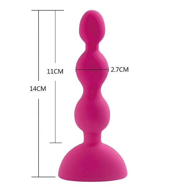 Plug Anal Ondulado Vibrador controle Remoto - Anal Beads-S - Aphrodisia