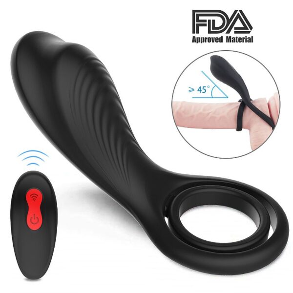 Anel Peniano Duplo com Vibrador e Controle Remoto Rings - S-Hande