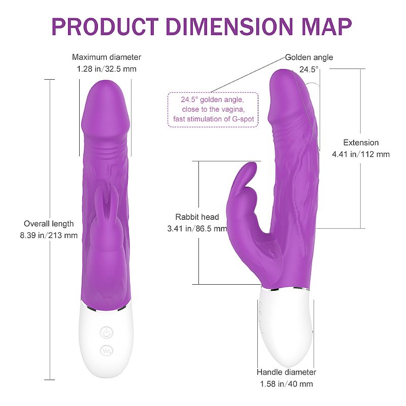 Vibrador Duplo com formato de Pênis Radi - S-Hande